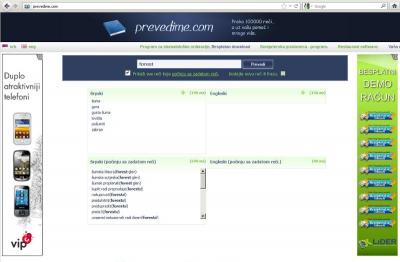 Prodajem web sajt www.prevedime.com Racunari - Softver Beograd