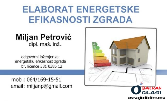 Izrada elaborata energetske efikasnosti Gradjevinarstvo - Projektovanje Srbija